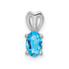 Lex & Lu Sterling Silver Light Swiss Blue Topaz Pendant LAL103555 - Lex & Lu