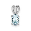 Lex & Lu Sterling Silver Aquamarine Pendant LAL103560 - Lex & Lu
