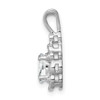 Lex & Lu Sterling Silver White Topaz & Diamond Pendant LAL103565 - 2 - Lex & Lu