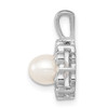 Lex & Lu Sterling Silver FW Cultured Pearl & Diamond Pendant LAL103580 - 2 - Lex & Lu
