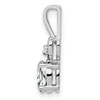 Lex & Lu Sterling Silver White Topaz & Diamond Pendant LAL103585 - 2 - Lex & Lu