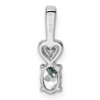 Lex & Lu Sterling Silver White Topaz & Diamond Pendant LAL103585 - 4 - Lex & Lu