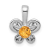 Lex & Lu Sterling Silver Citrine Pendant LAL103606 - Lex & Lu