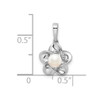 Lex & Lu Sterling Silver w/Rhodium Floral FWC Pearl Pendant - 3 - Lex & Lu