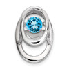 Lex & Lu Sterling Silver Blue Topaz Birthstone Vibrant Pendant - Lex & Lu