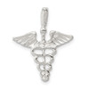 Lex & Lu Sterling Silver Caduceus Charm LAL103764 - Lex & Lu