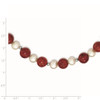 Lex & Lu Sterling Silver FWC Pearl & Stabilized Red Coral Necklace 18'' - 3 - Lex & Lu