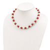 Lex & Lu Sterling Silver FWC Pearl & Stabilized Red Coral Necklace 18'' - 4 - Lex & Lu