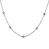Lex & Lu Sterling Silver and Fresh Water Cultured Peacock Pearl Necklace 16'' - 2 - Lex & Lu