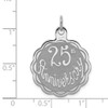 Lex & Lu Sterling Silver 25th Anniversary Disc Charm LAL103910 - 3 - Lex & Lu