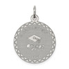 Lex & Lu Sterling Silver Graduation Day Disc Charm LAL103954 - Lex & Lu