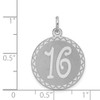 Lex & Lu Sterling Silver Sweet Sixteen Disc Charm LAL103968 - 4 - Lex & Lu