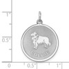 Lex & Lu Sterling Silver Collie Disc Charm - 3 - Lex & Lu