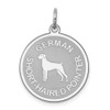 Lex & Lu Sterling Silver German Shorthaired Pointer Disc Charm - Lex & Lu