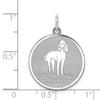 Lex & Lu Sterling Silver Poodle Disc Charm - 3 - Lex & Lu