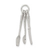 Lex & Lu Sterling Silver Knife, Fork & Spoon Charm - 2 - Lex & Lu Lex & Lu Sterling Silver Knife, Fork & Spoon Charm - 2 - Lex & Lu