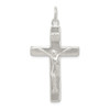 Lex & Lu Sterling Silver Satin INRI Crucifix Pendant - Lex & Lu