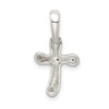 Lex & Lu Sterling Silver Tiny Freeform Cross Charm - 3 - Lex & Lu