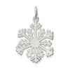 Lex & Lu Sterling Silver D/C Satin Snowflake Charm - 4 - Lex & Lu