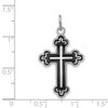 Lex & Lu Sterling Silver w/Rhodium Enameled Cross Pendant - 3 - Lex & Lu