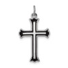 Lex & Lu Sterling Silver w/Rhodium Enameled Cross Charm LAL104255 - Lex & Lu