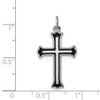 Lex & Lu Sterling Silver w/Rhodium Enameled Cross Charm LAL104255 - 3 - Lex & Lu