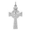 Lex & Lu Sterling Silver w/Rhodium Celtic Cross Pendant - Lex & Lu