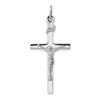 Lex & Lu Sterling Silver w/Rhodium INRI Crucifix Pendant LAL104272 - Lex & Lu