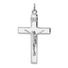 Lex & Lu Sterling Silver w/Rhodium Crucifix Pendant LAL104273 - Lex & Lu