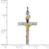 Lex & Lu Sterling Silver w/Rhodium & Vermeil INRI Crucifix Charm LAL104276 - 3 - Lex & Lu