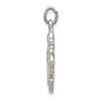 Lex & Lu Sterling Silver w/Rhodium & Vermeil 4-way Medal - 2 - Lex & Lu