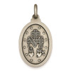 Lex & Lu Sterling Silver Antiqued Miraculous Medal LAL104327 - 3 - Lex & Lu