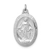 Lex & Lu Sterling Silver w/Rhodium Miraculous Medal LAL104329 - Lex & Lu