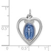 Lex & Lu Sterling Silver w/Rhodium Miraculous Heart Medal LAL104341 - 4 - Lex & Lu