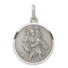 Lex & Lu Sterling Silver Antiqued St. Christopher Medal LAL104362 - Lex & Lu