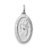 Lex & Lu Sterling Silver w/Rhodium St. Christopher Medal LAL104368 - Lex & Lu