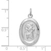 Lex & Lu Sterling Silver w/Rhodium St. Christopher Medal LAL104369 - 4 - Lex & Lu