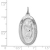 Lex & Lu Sterling Silver w/Rhodium St. Christopher Medal LAL104370 - 4 - Lex & Lu