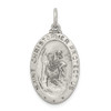 Lex & Lu Sterling Silver St.Christopher Football Medal - Lex & Lu