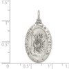 Lex & Lu Sterling Silver St.Christopher Football Medal - 4 - Lex & Lu