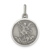Lex & Lu Sterling Silver Antiqued Saint Michael Medal LAL104414 - Lex & Lu