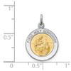Lex & Lu Sterling Silver w/Rhodium & Vermeil Holy Communion Medal - 4 - Lex & Lu