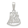 Lex & Lu Sterling Silver Live, Love, Laugh Pendant - Lex & Lu