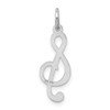 Lex & Lu Sterling Silver Treble Clef Polished Charm - 3 - Lex & Lu