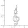 Lex & Lu Sterling Silver Treble Clef Polished Charm - 4 - Lex & Lu