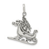 Lex & Lu Sterling Silver Antiqued Sleigh Charm - Lex & Lu