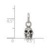 Lex & Lu Sterling Silver Antiqued Skull Charm - 3 - Lex & Lu