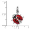 Lex & Lu Sterling Silver w/Rhodium Enameled Red Ladybug - 3 - Lex & Lu