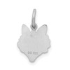 Lex & Lu Sterling Silver Fox Head Polished Front/Satin Back Charm - 3 - Lex & Lu