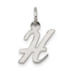 Lex & Lu Sterling Silver Small Script Initial H Charm - Lex & Lu